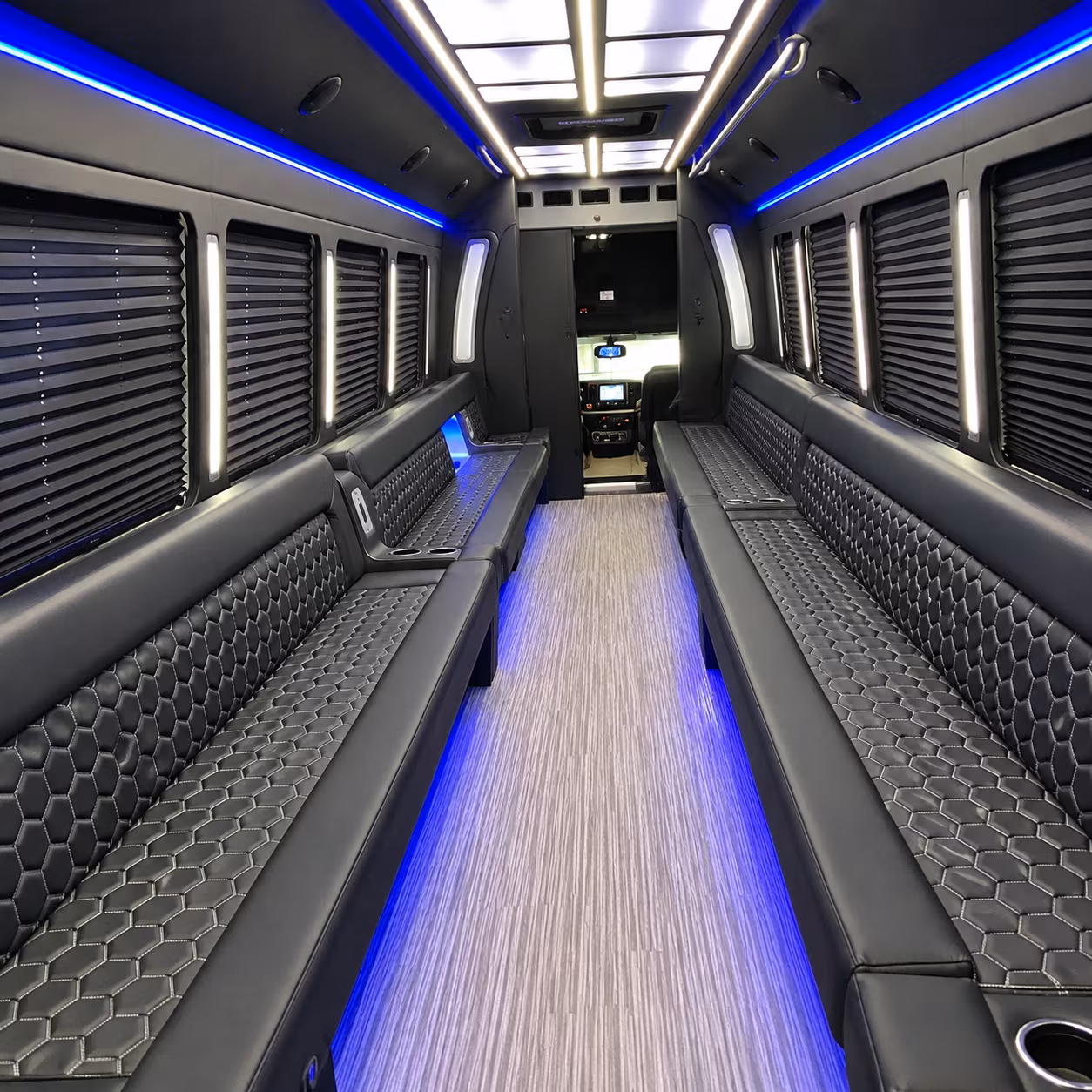 compton party bus rental interior